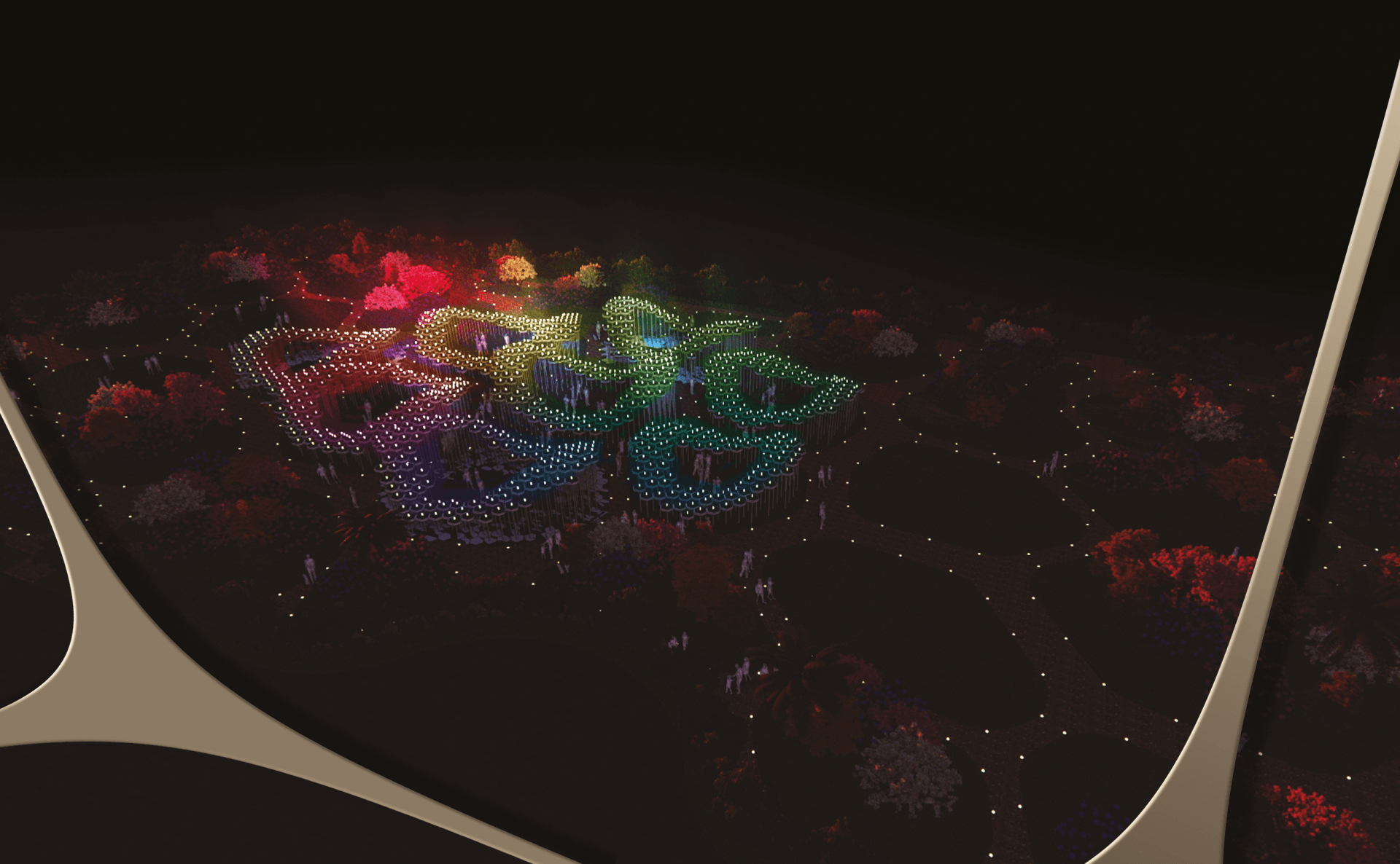 Render do Eden West com parque
