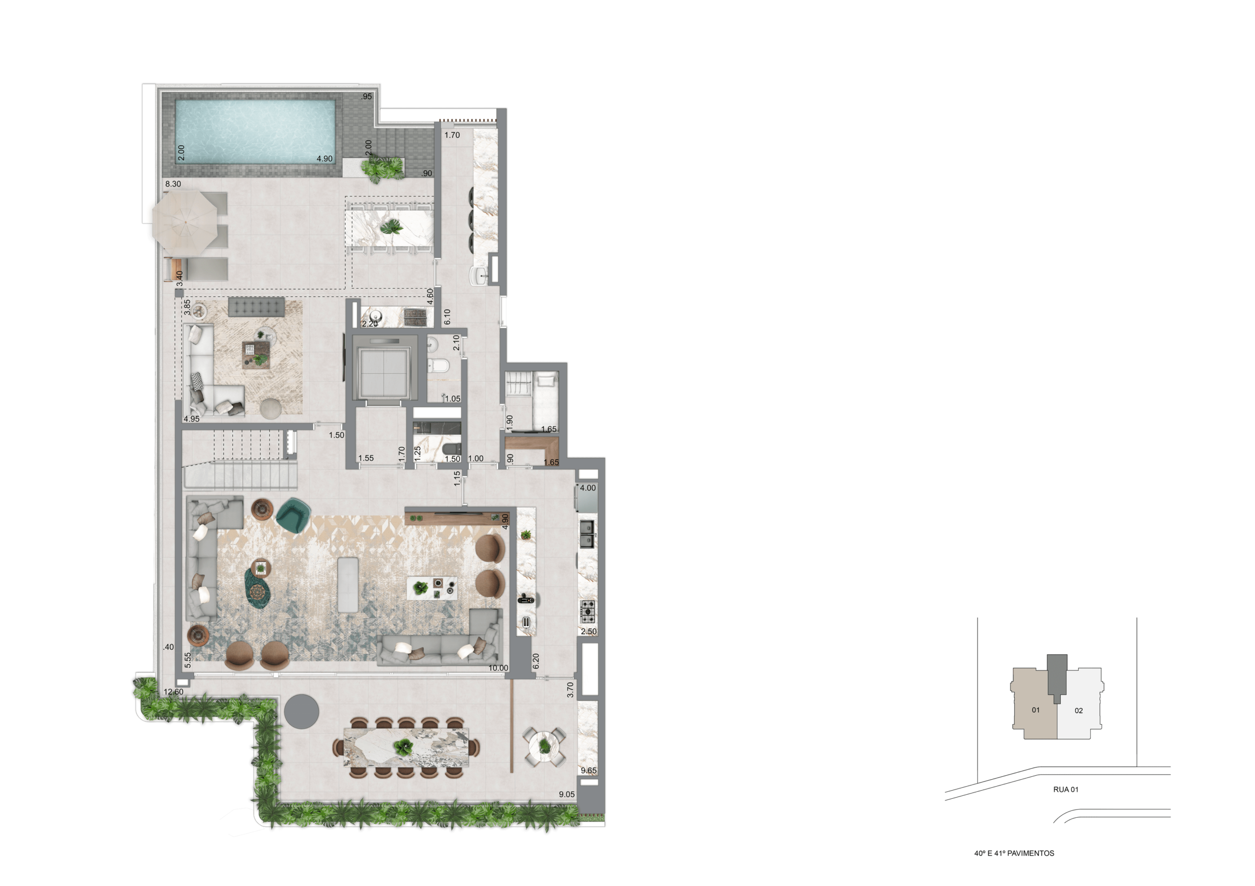 Cobertura duplex 438 m² - West