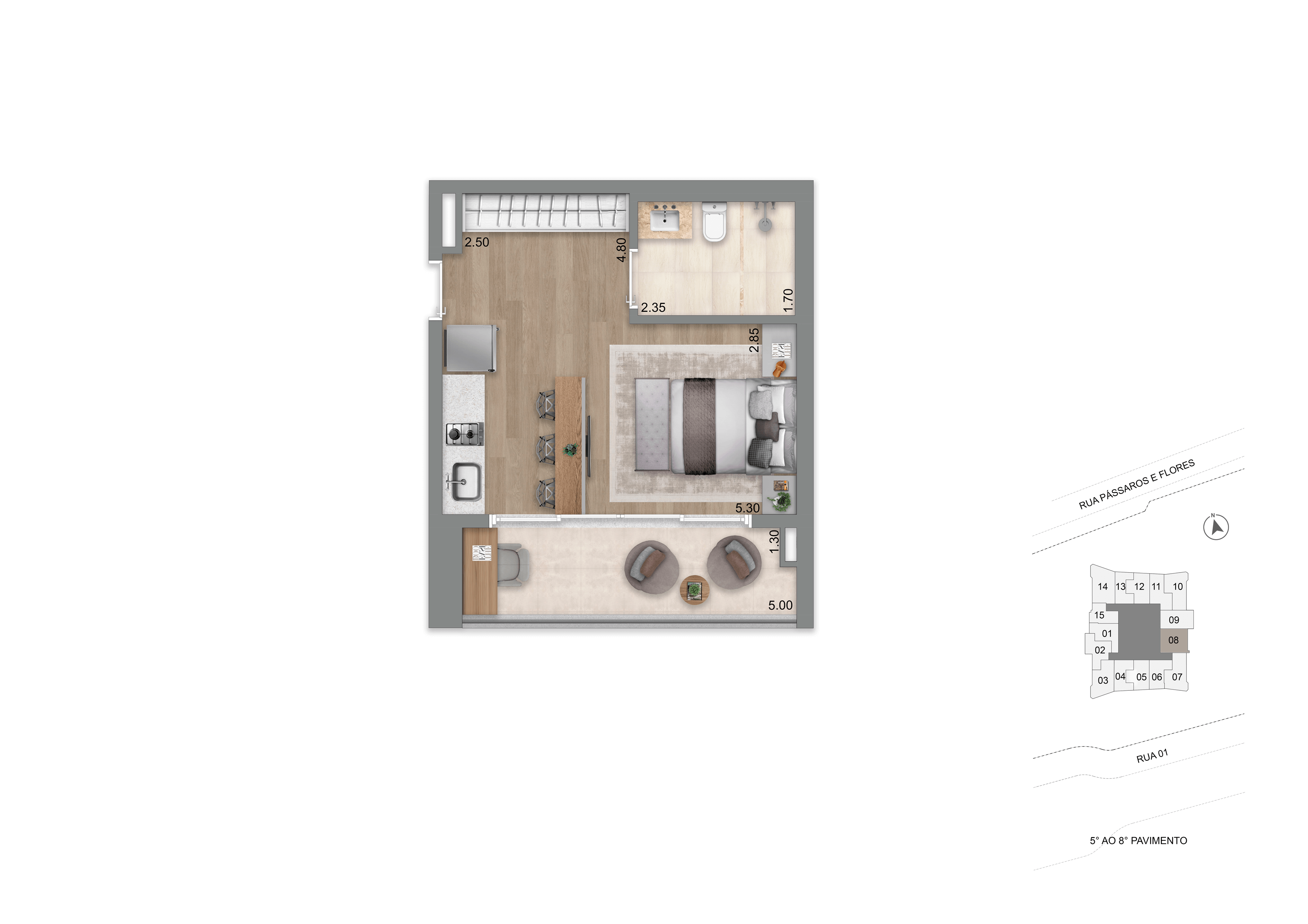 Studio 37 m²