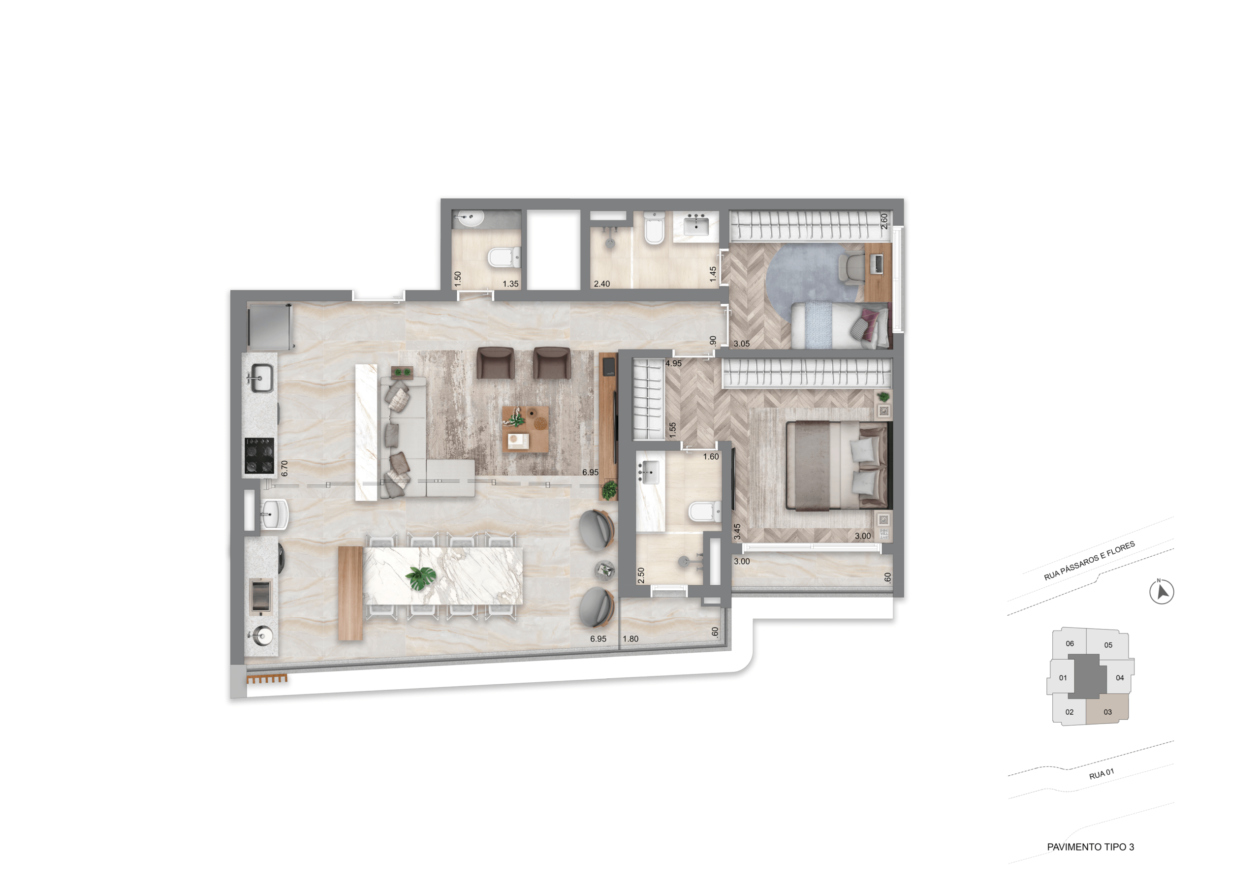 Apartamento 94 m² opção